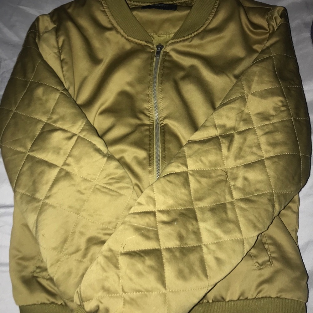 Olive green bomber jacket